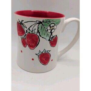 Strawberry Jewel Of Garden Mug Ceramic Stoneware Spectrum Designz 18oz Coffee